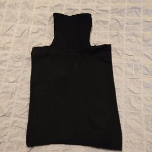 🖤 Vintage Black Knit Turtleneck Dickie – Made in USA, 100% Acrylic